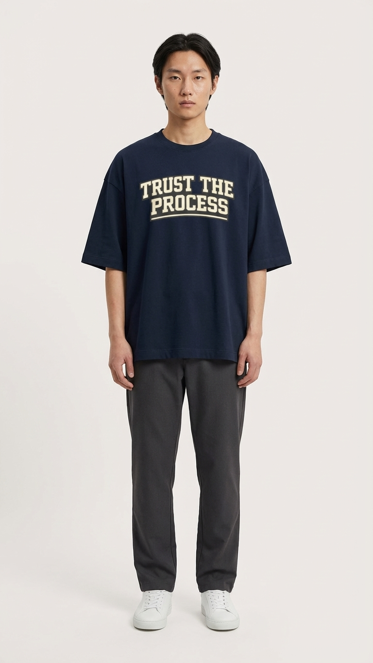 Klyven Trust The Process Premium Oversized Tee