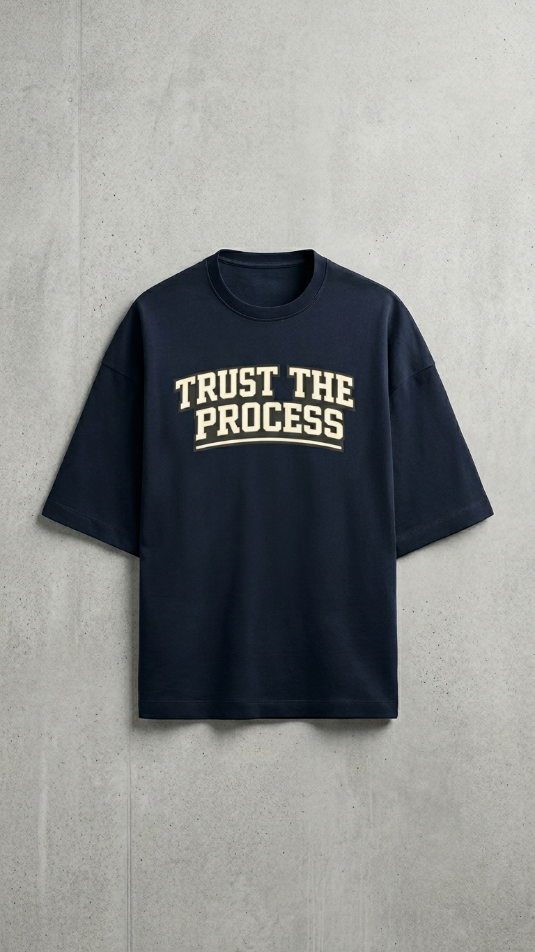 Klyven Trust The Process Premium Oversized Tee
