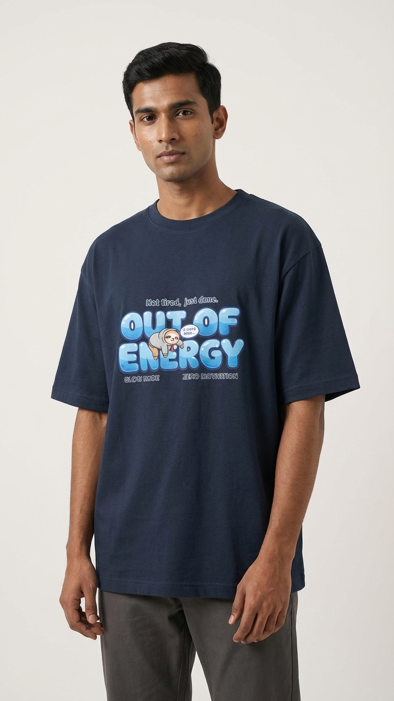 Klyven Out Of Energy Oversized Tee