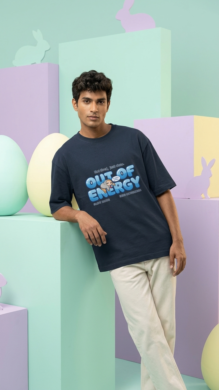 Klyven Out Of Energy Oversized Tee