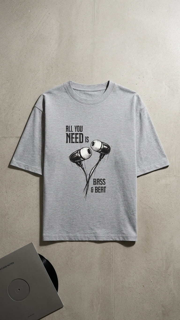 Klyven “Bass & Beat” Oversized Tee