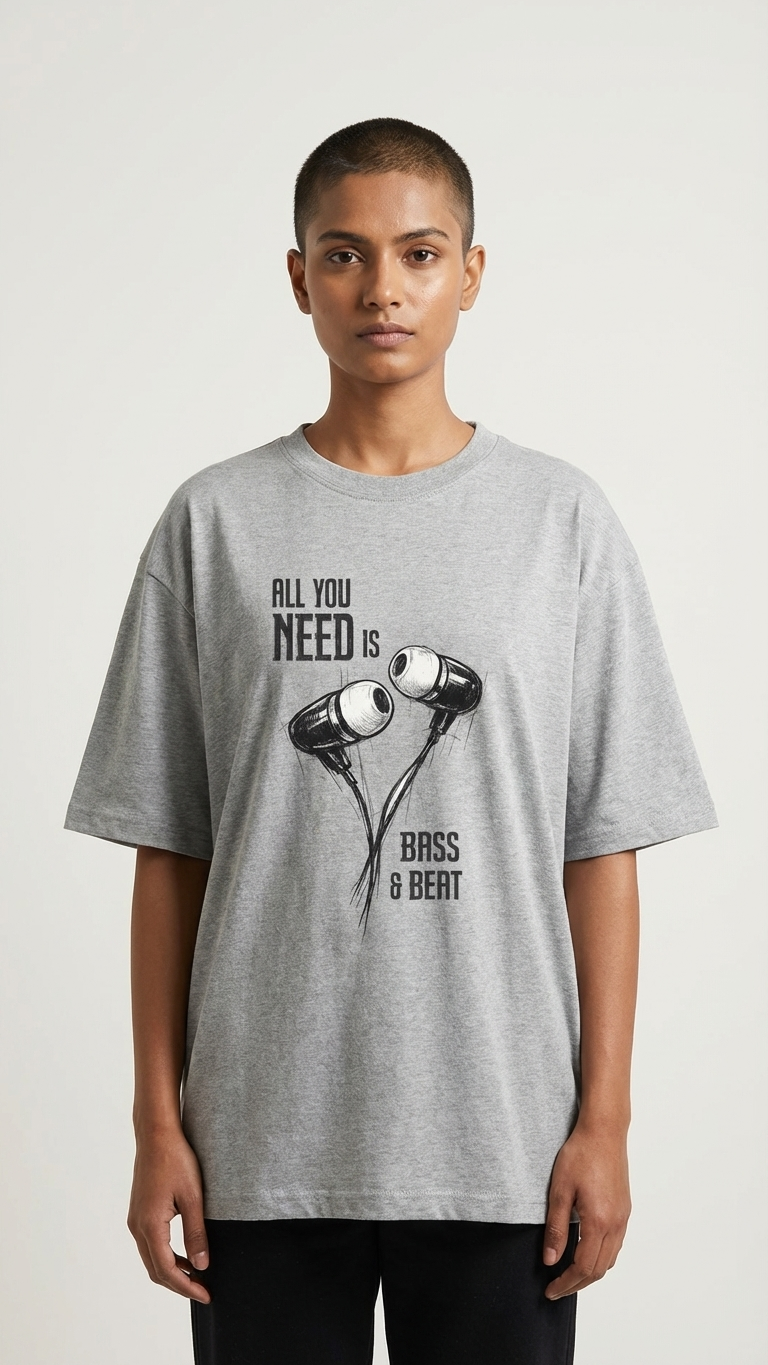 Klyven “Bass & Beat” Oversized Tee