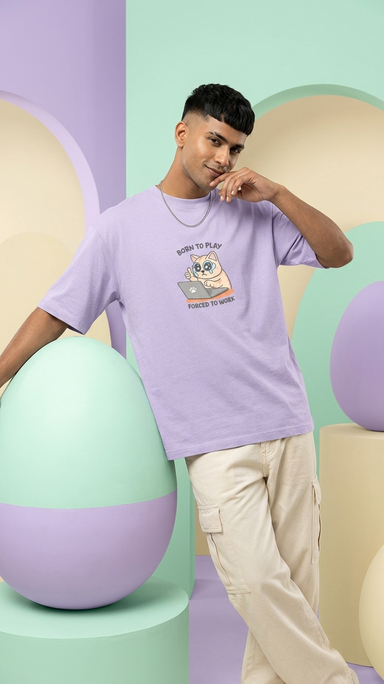Klyven Born To Play Oversized Tee