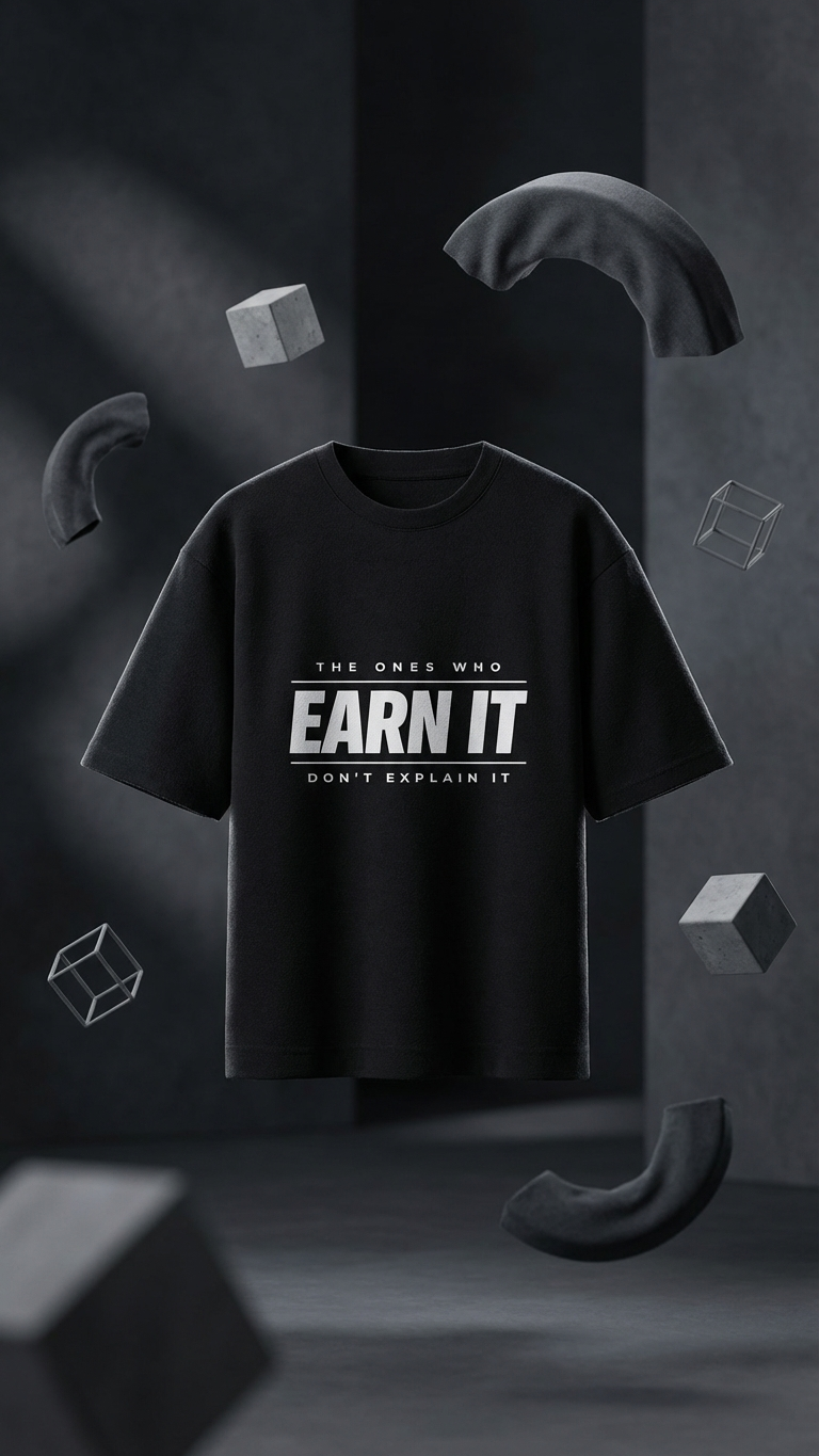 KLYVEN “Earn It” Oversized T-Shirt 💯