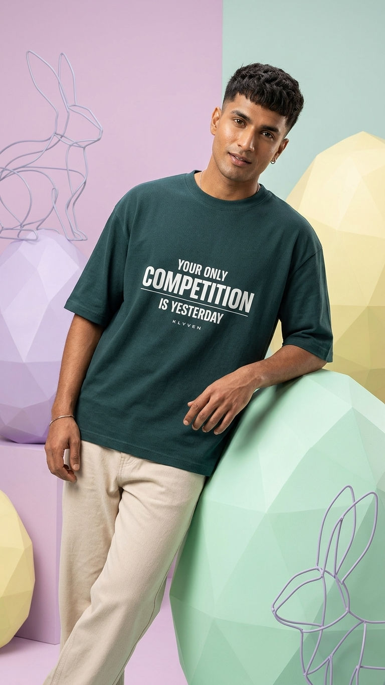 KLYVEN “Competition Is Yesterday” Oversized T-Shirt 🏁