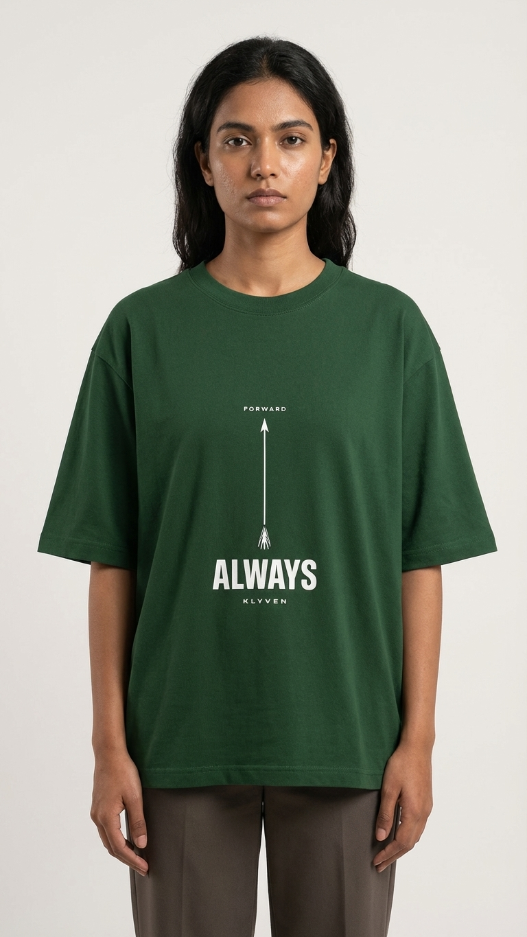 KLYVEN “Always Forward” Oversized T-Shirt ⬆️