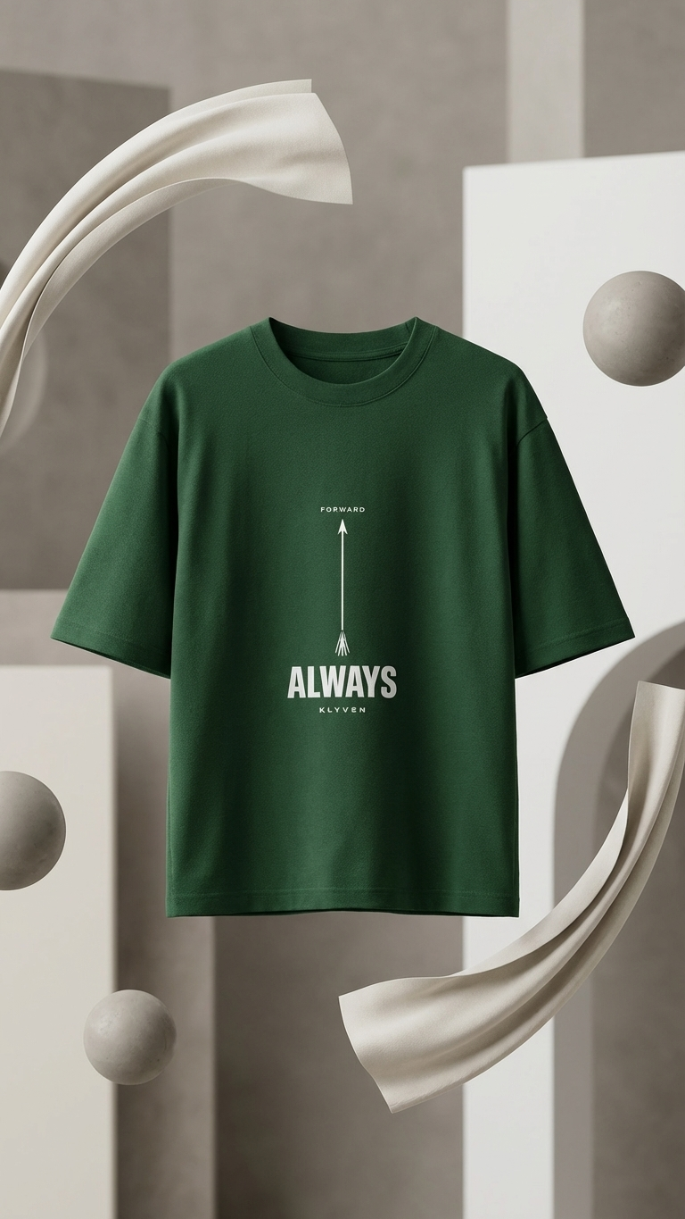 KLYVEN “Always Forward” Oversized T-Shirt ⬆️