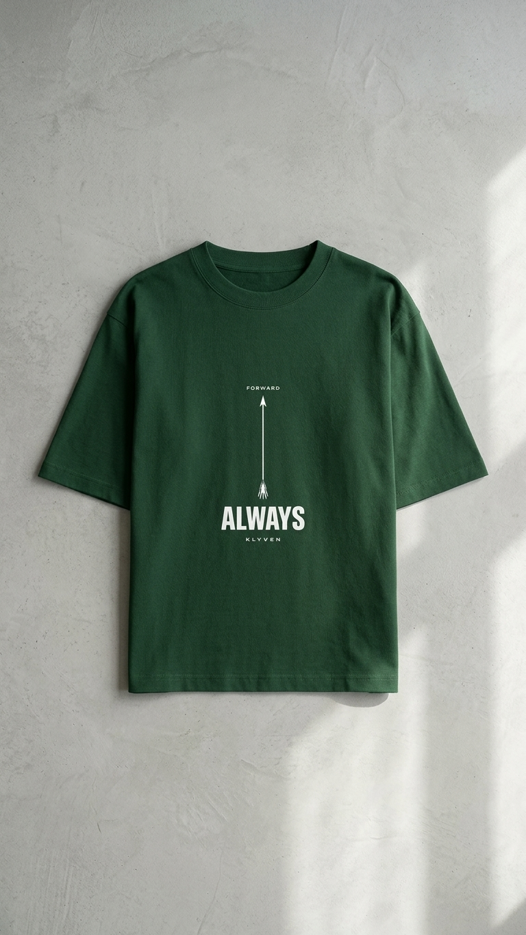 KLYVEN “Always Forward” Oversized T-Shirt ⬆️