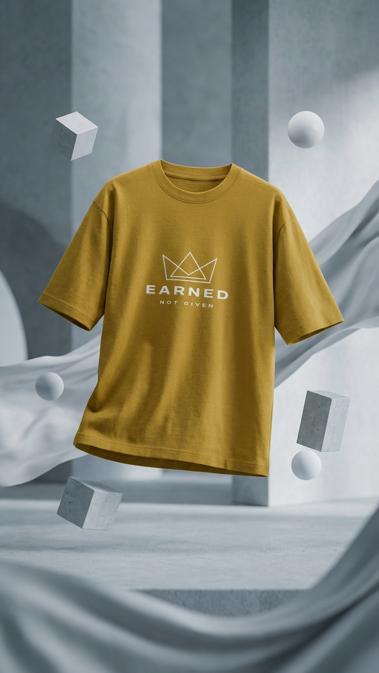 KLYVEN “Earned Not Given” Oversized T-Shirt 👑
