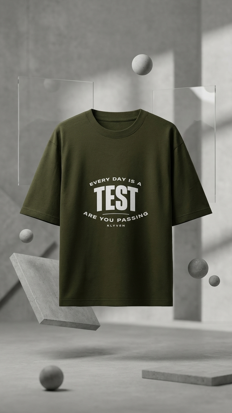 KLYVEN “Everyday Test” Oversized T-Shirt 🎯