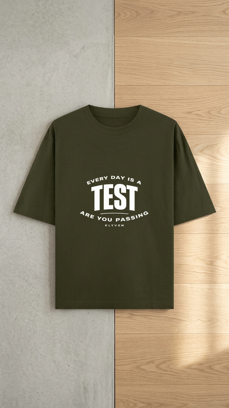 KLYVEN “Everyday Test” Oversized T-Shirt 🎯