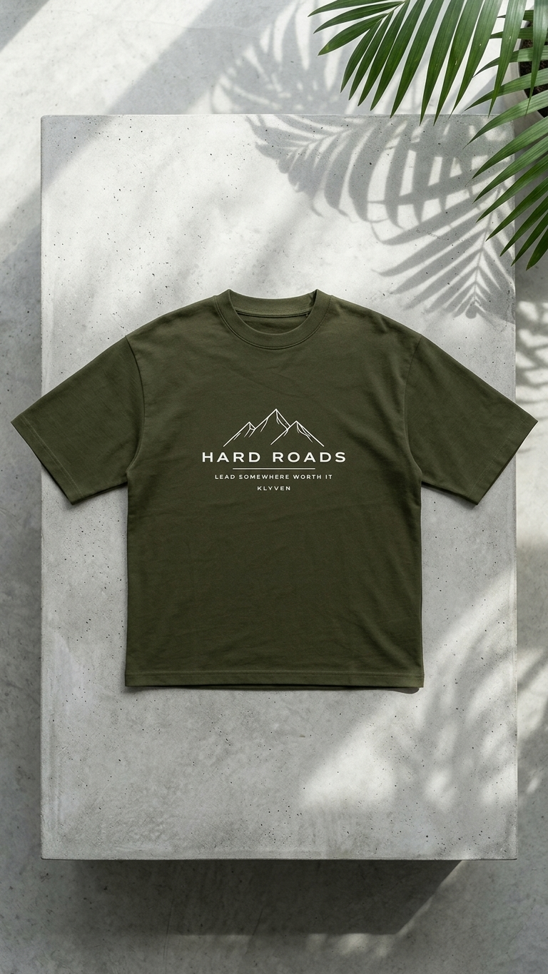 KLYVEN “Hard Roads” Oversized T-Shirt 🏔️