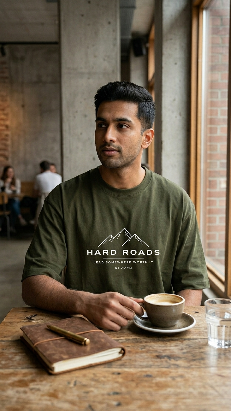 KLYVEN “Hard Roads” Oversized T-Shirt 🏔️