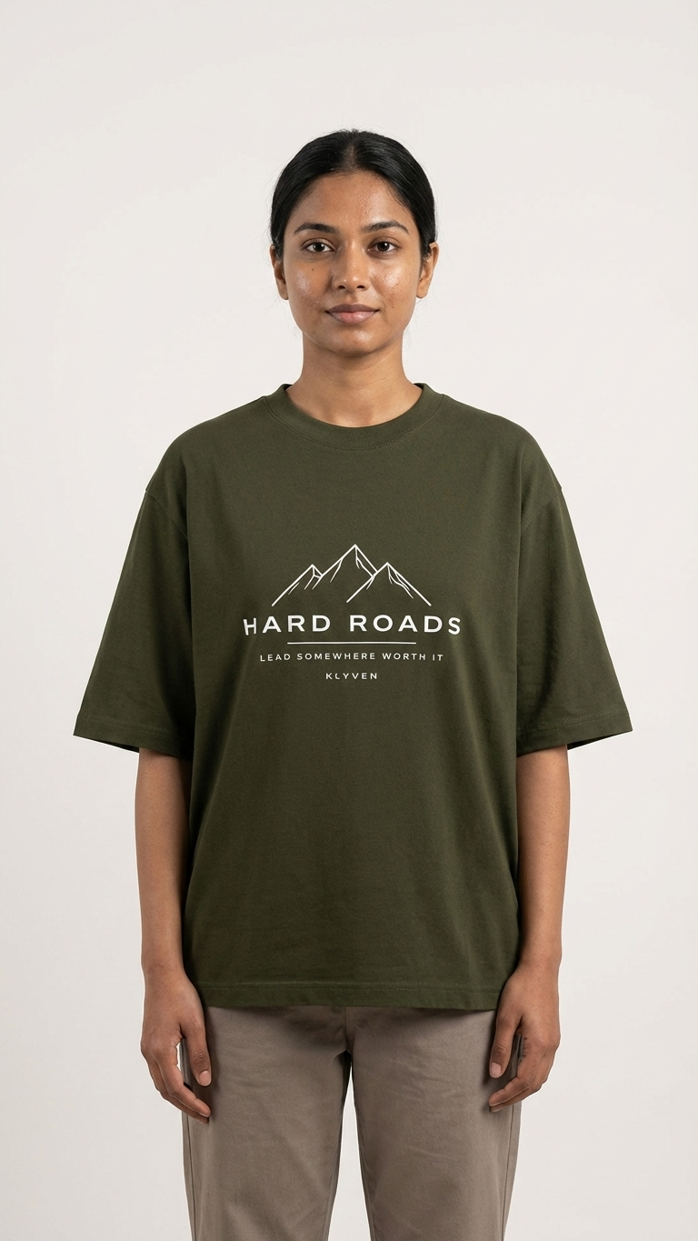 KLYVEN “Hard Roads” Oversized T-Shirt 🏔️