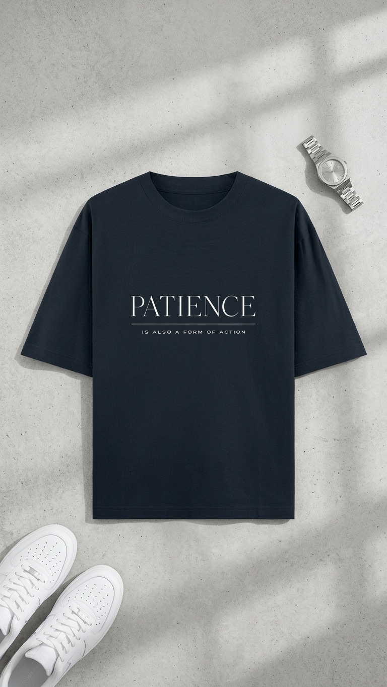 KLYVEN “Patience” Oversized T-Shirt ✨