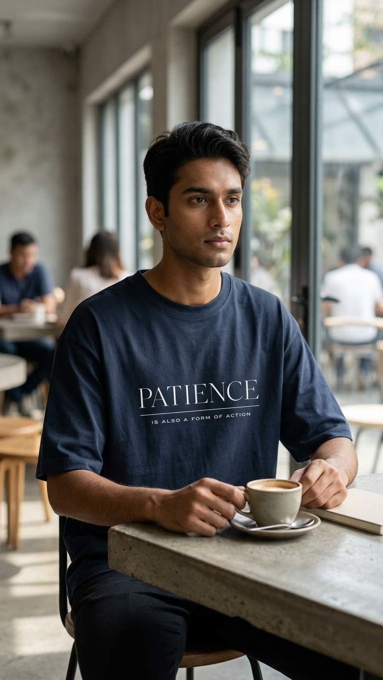 KLYVEN “Patience” Oversized T-Shirt ✨