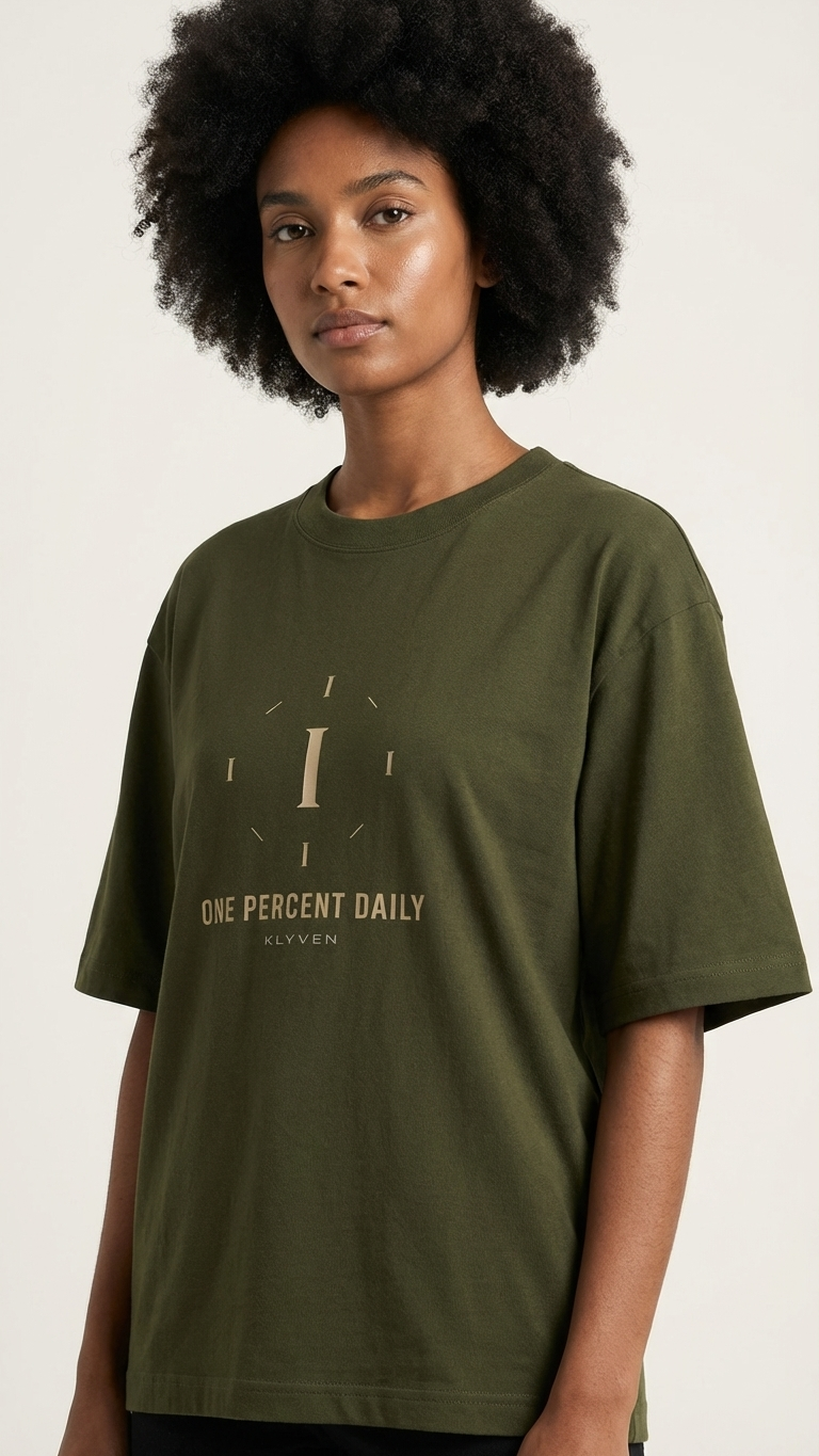 KLYVEN “1% Daily” Oversized T-Shirt ⚡