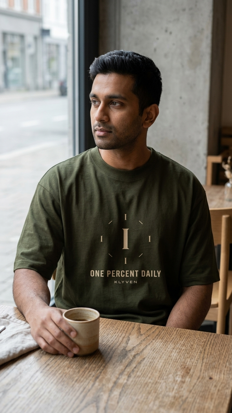 KLYVEN “1% Daily” Oversized T-Shirt ⚡