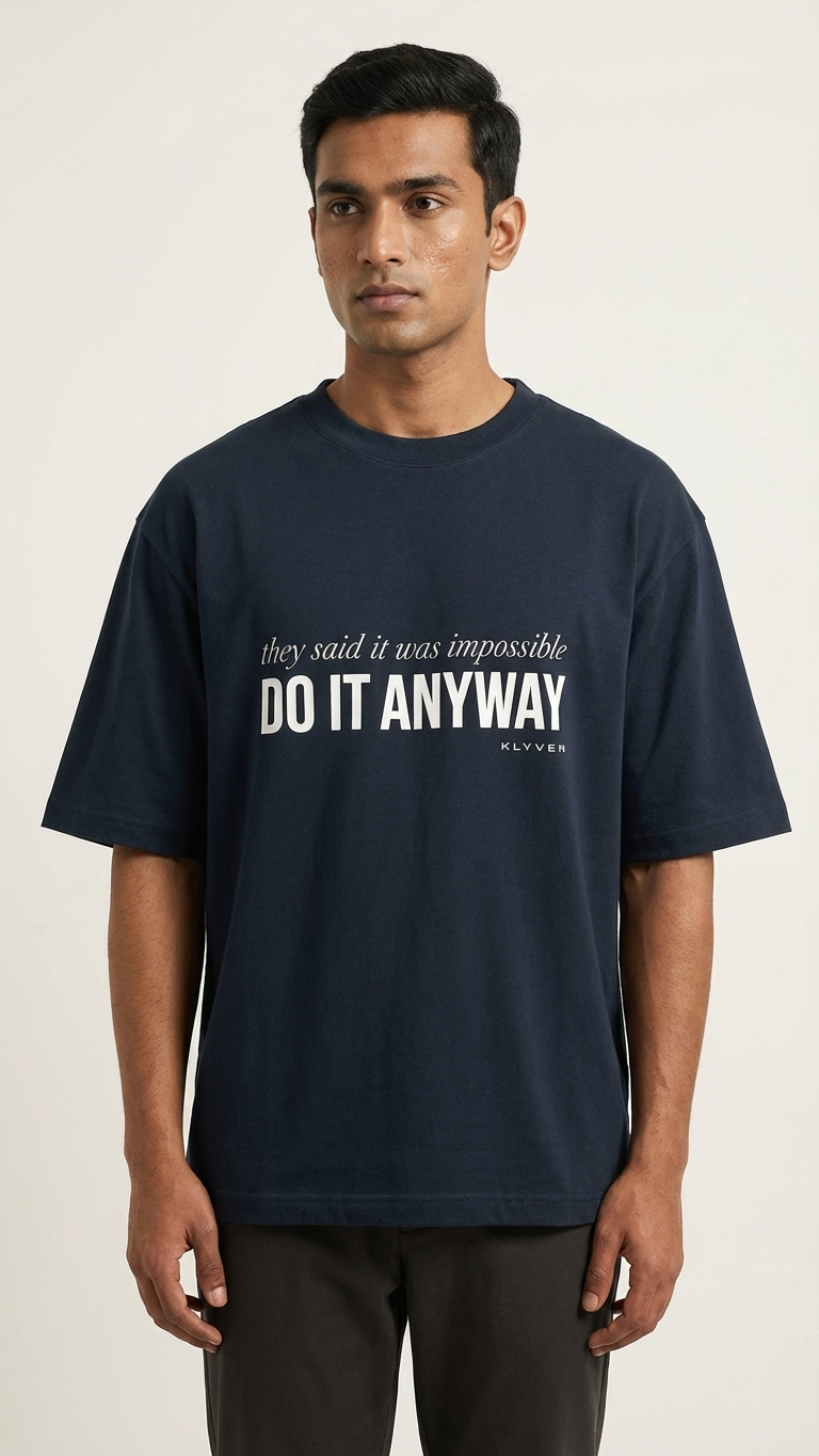KLYVEN “Do It Anyway” Oversized T-Shirt