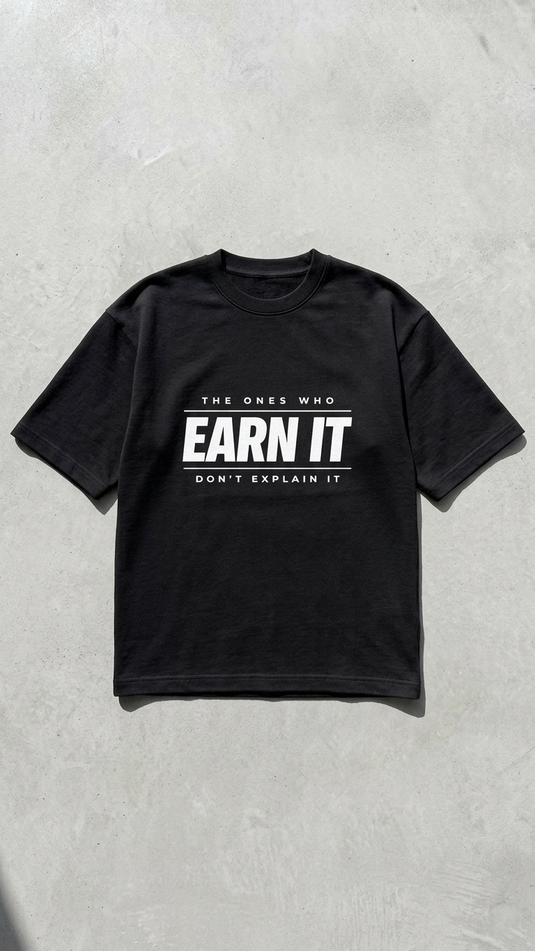 KLYVEN “Earn It” Oversized T-Shirt 💯